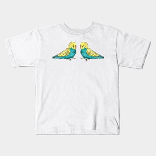 Budgie - Graywing in green line Kids T-Shirt